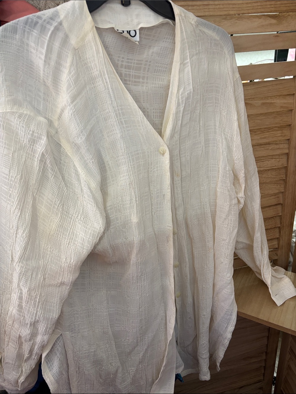 Clio Textured Button-Front Women’s Shirt Medium